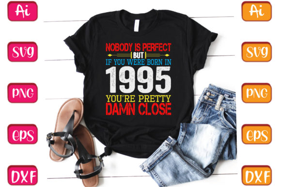 1995 Birthday Graphics for T-Shirt Designs